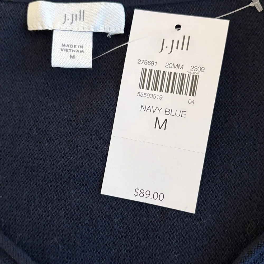 J.Jill V-neck Fringe Hem Sweater Tunic - Picture 5 of 6